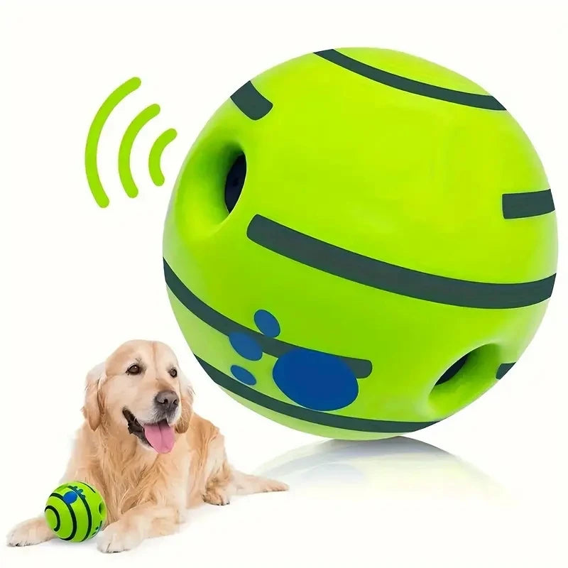 WaggleJoy Giggle Ball – Interactive Dog Toy Ball | Mental Stimulation | IQ Training & Active Play
