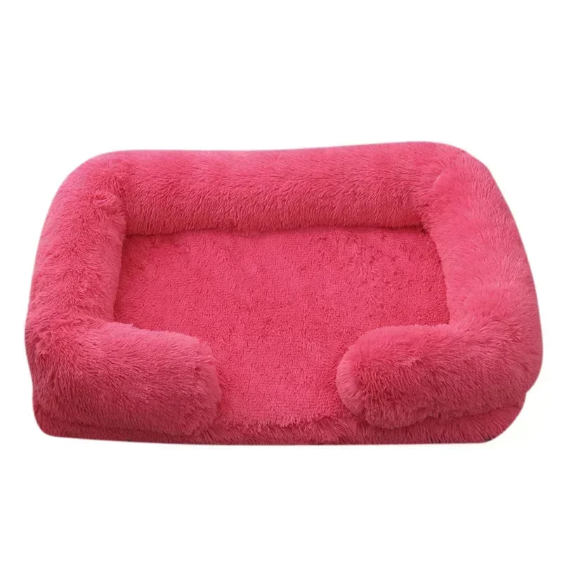 SnuggleHaven Plush Dog Bed – Washable Rectangular Pet Mattress | Soft Corduroy Winter Bed | Cosy Dog & Cat Cushion for All Breeds