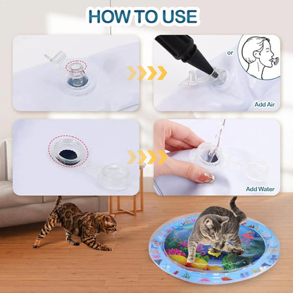 AquaPaws Sensory Splash Mat – Interactive Cooling Water Play Mat for Cats & Dogs