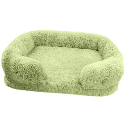 SnuggleHaven Plush Dog Bed – Washable Rectangular Pet Mattress | Soft Corduroy Winter Bed | Cosy Dog & Cat Cushion for All Breeds