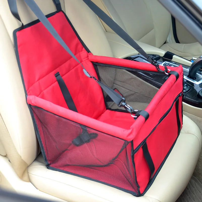 RoadPaws Travel Carrier – Foldable Dog Car Seat & Pet Carrier | Breathable Oxford Travel Bag | Secure Car Hammock for Small Dogs & Cats